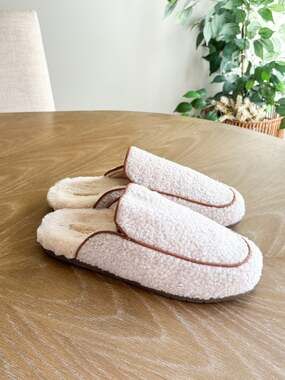 Vionic Faux Shearling Caressa Mules